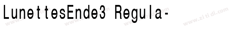 LunettesEnde3 Regula字体转换